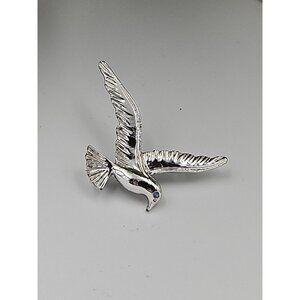 Vintage Gerrys Silvertone Brooch Bird In Flight